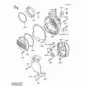 Схема узла: Крышка двигателя для Kawasaki ZX600 Ninja 600R