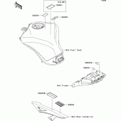 Схема узла: Информационные наклейки для Kawasaki ZR1000 Z1000