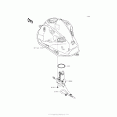 Схема вузла: Паливний насос Kawasaki ZR800 Z800