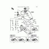 Схема узла: Топливный бак для Kawasaki ZR1200 ZRX1200 DAEG