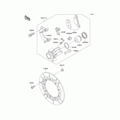 Схема узла: Передний тормоз для Kawasaki KL250 KLR250