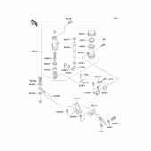 Схема узла: Задний тормозной цилиндр для Kawasaki ZX600 Ninja ZX-6R