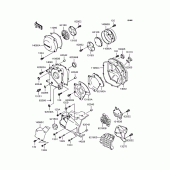 Схема вузла: Кришка двигуна для Kawasaki ZR1100 Zephyr 1100