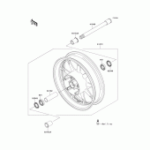 Схема узла: Front wheel(ebf/ecf) для Kawasaki VN1700 Vulcan 1700 Classic