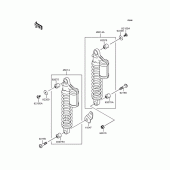 Схема узла: Подвеска/Задний амортизатор для Kawasaki ZR1100 Zephyr 1100