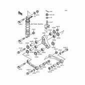 Схема вузла: Задня підвіска для Kawasaki ZX400 ZXR400R