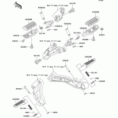 Схема узла: Подножки для Kawasaki ZR1200 ZRX1200
