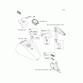 Схема вузла: Інформаційні наклейки для Kawasaki VN2000 Vulcan 2000