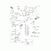 Схема вузла: Кермо & Пульт управління рульовим для Kawasaki KLX650 KLX650