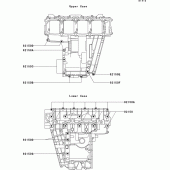 Схема узла: Болты картера двигателя для Kawasaki ZX750 ZXR750R