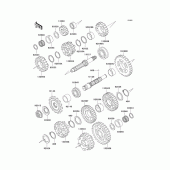 Схема узла: Трансмиссия для Kawasaki ZX600 ZZ-R600