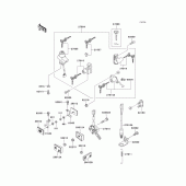 Схема вузла: Ignition switch/locks/reflectors для Kawasaki EX500 GPZ500S