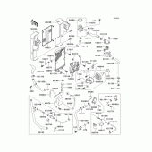 Схема узла: Радиатор (1/3) для Kawasaki EL250 Eliminator 250