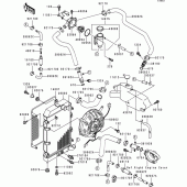 Схема узла: Радиатор (1/2) для Kawasaki VN1500 VN1500 Classic