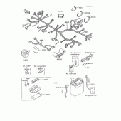 Схема узла: Электрооборудование для Kawasaki ZX600 GPX600R