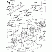 Схема вузла: Карбюратор(1/3) для Kawasaki ZR1100 ZRX1100