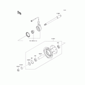 Схема вузла: Ступиця переднього колеса для Kawasaki KLX250 D-Tracker X