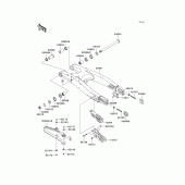Схема вузла: Задній важіль (маятник) для Kawasaki KX450 KX450F
