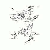 Схема узла: Подножки для Kawasaki EN650 Vulcan S Café ABS