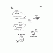 Схема вузла: Наклейки (Чорний C10) для Kawasaki ZR750 Zephyr