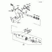 Схема вузла: Вихлопна система для Kawasaki KMX125