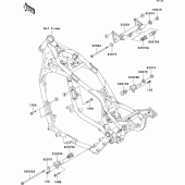 Схема вузла: Кріплення двигуна для Kawasaki VN1500 VN1500 Drifter