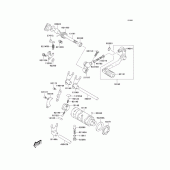 Схема вузла: Gear change drum/shift fork(s) для Kawasaki KLX125 KLX125