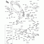 Схема узла: Батарейный отсек(1/2) для Kawasaki ZX400 ZXR400