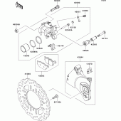 Схема узла: Задний тормоз для Kawasaki ZR750 Z750R