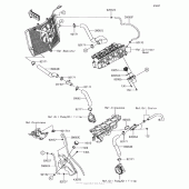 Схема вузла: Water Pipe для Kawasaki ZX636 Ninja ZX-6R KRT Edition
