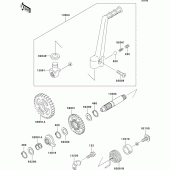 Схема вузла: Kickstarter mechanism для Kawasaki KX125