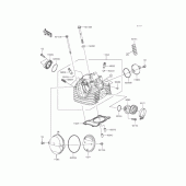 Схема вузла: Головка циліндра для Kawasaki KLX125 KLX125