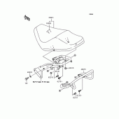 Схема вузла: Сидіння для Kawasaki VN400 Vulcan Drifter