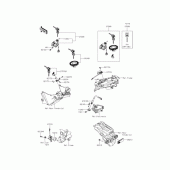 Схема вузла: Замок запалювання для Kawasaki ER250 Z250
