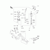 Схема узла: Задний тормозной цилиндр для Kawasaki ER400 ER-4N