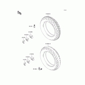 Схема вузла: Шини для Kawasaki VN1500 Vulcan 1500 Nomad Fi