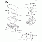 Схема узла: Масляный поддон для Kawasaki EJ650 W650