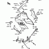 Схема вузла: Cowling(ex500-b2) для Kawasaki EX500 GPZ500S