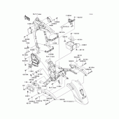 Схема вузла: Frame fittings(a1h/a2h) для Kawasaki VN1600 VN1600 Classic