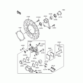 Схема вузла: Заднє гальмо для Kawasaki ZR1200 ZRX1200 DAEG