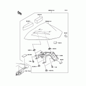 Схема вузла: Заглушка сидіння (Опція) для Kawasaki ER650 ER-6N