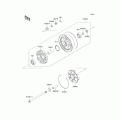 Схема узла: Заднее колесо & Приводная цепь для Kawasaki VN1500 Vulcan 1500 Classic FI