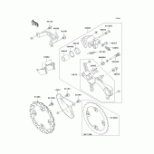 Схема вузла: Заднє гальмо для Kawasaki KX450 KX450F