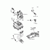 Схема узла: Система впуска для Kawasaki KLE250 Versys-X 250 ABS