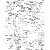 Схема вузла: Cowling lowers(1/2)(p8f) для Kawasaki ZX600 Ninja ZX-6R