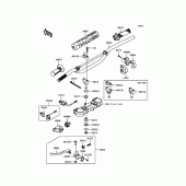 Схема вузла: Кермо & Пульт управління рульовим для Kawasaki KX450 KX450F
