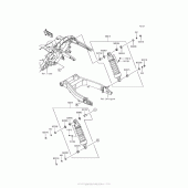 Схема вузла: Підвіска/задній амортизатор для Kawasaki VN1700 Vulcan 1700 Voyager ABS