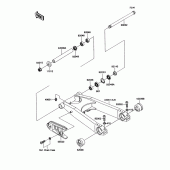Схема узла: Swing arm для Kawasaki ZX1100 Ninja ZX-11