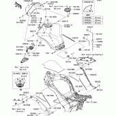 Схема узла: Топливный бак для Kawasaki ZR1000 Z1000