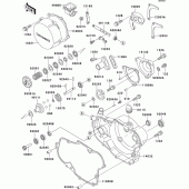 Схема вузла: Engine cover(s)(1/2) для Kawasaki KX500